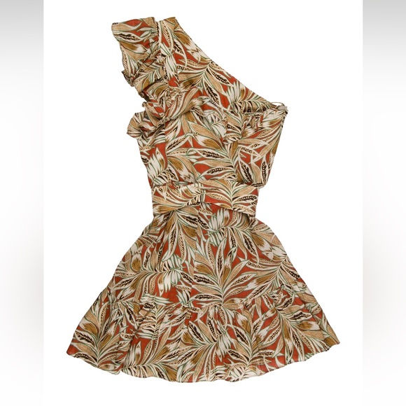 Alexis Linen One Shouldered Dress - XS - Picture 2 of 3